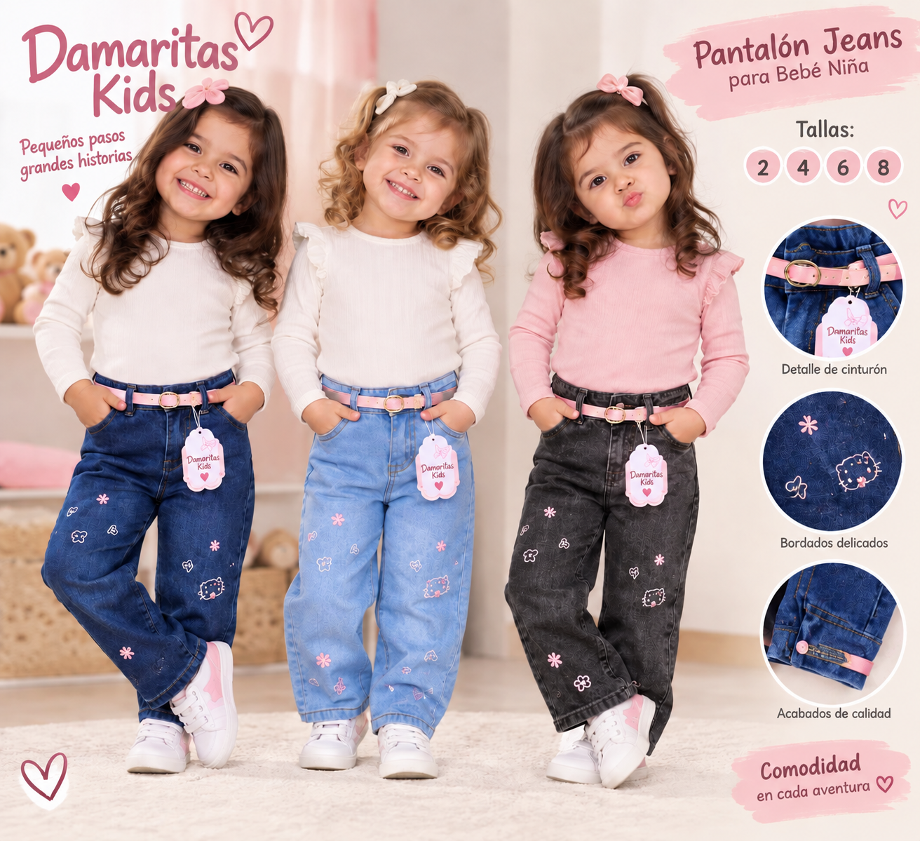 Pantalón Jeans para Bebé niña
