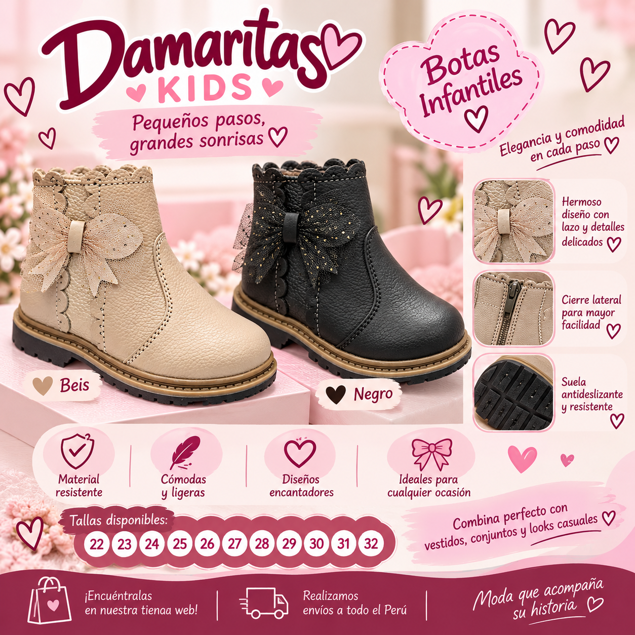 Botitas infantiles para niñas